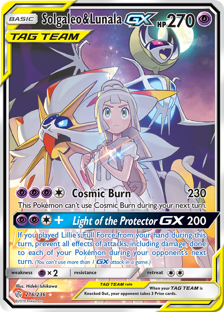 Solgaleo & Lunala GX (216/236) [Sun & Moon: Cosmic Eclipse] | Game Haven TX