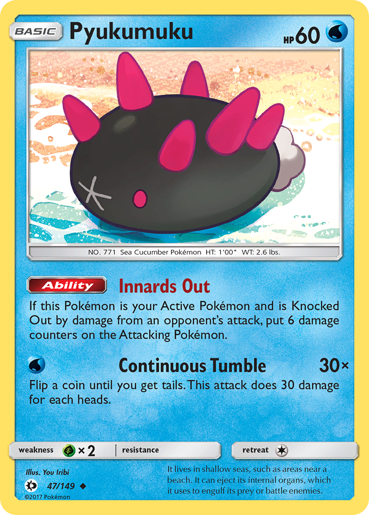 Pyukumuku (47/149) [Sun & Moon: Base Set] | Game Haven TX