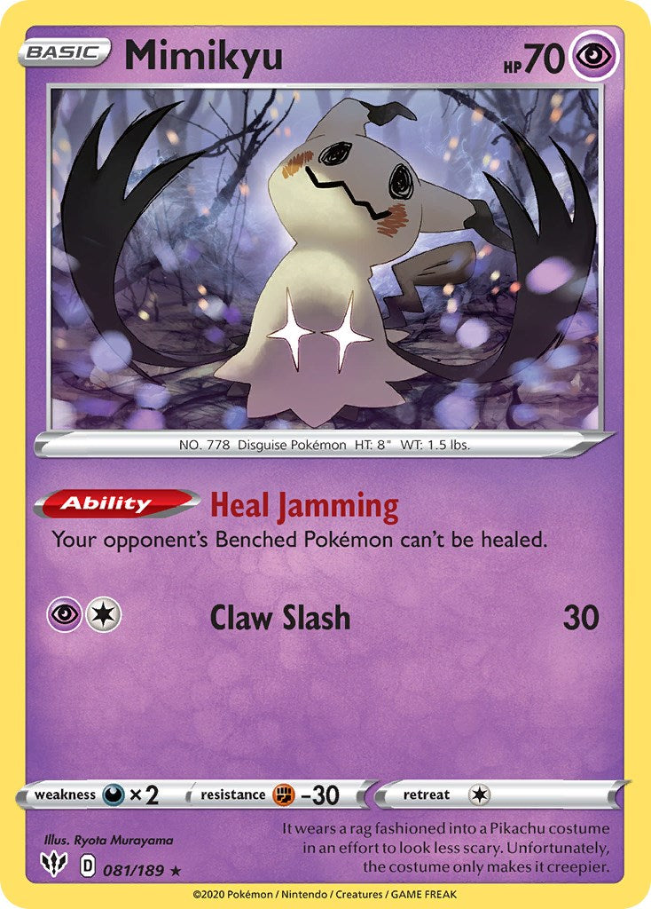 Mimikyu (081/189) (Cosmos Holo) [Sword & Shield: Darkness Ablaze] | Game Haven TX
