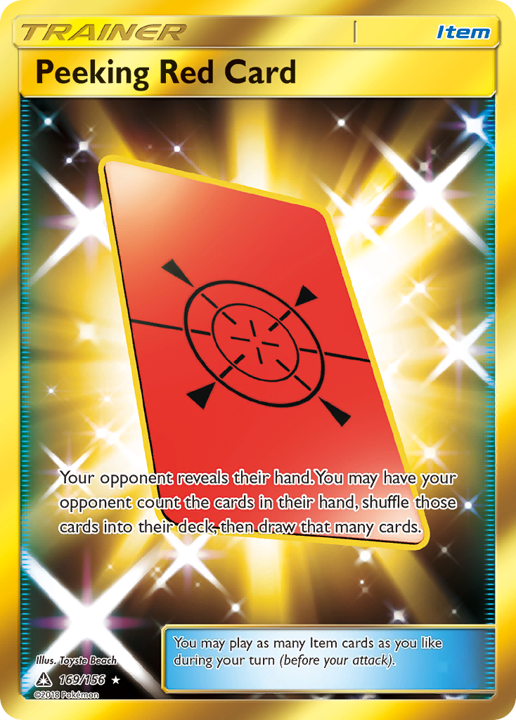 Peeking Red Card (169/156) [Sun & Moon: Ultra Prism] | Game Haven TX