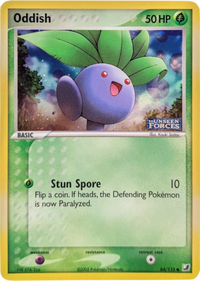 Oddish (64/115) (Stamped) [EX: Unseen Forces] | Game Haven TX