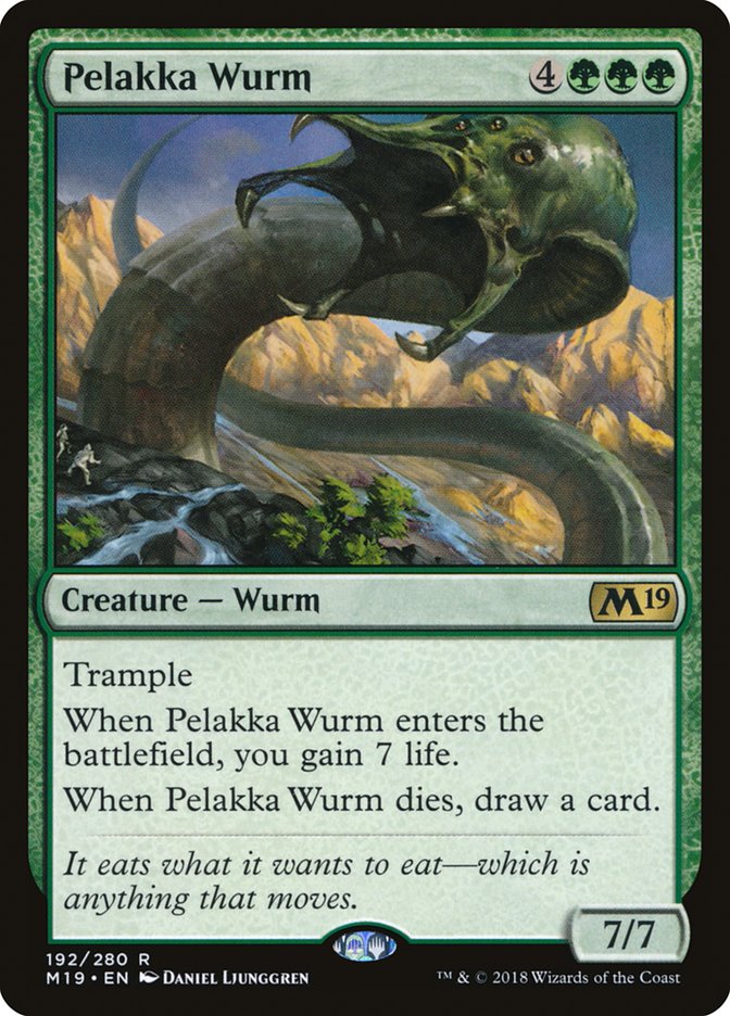 Pelakka Wurm [Core Set 2019] | Game Haven TX
