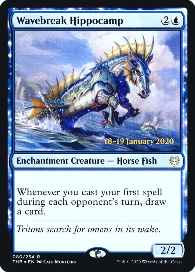Wavebreak Hippocamp [Theros Beyond Death Promos] | Game Haven TX