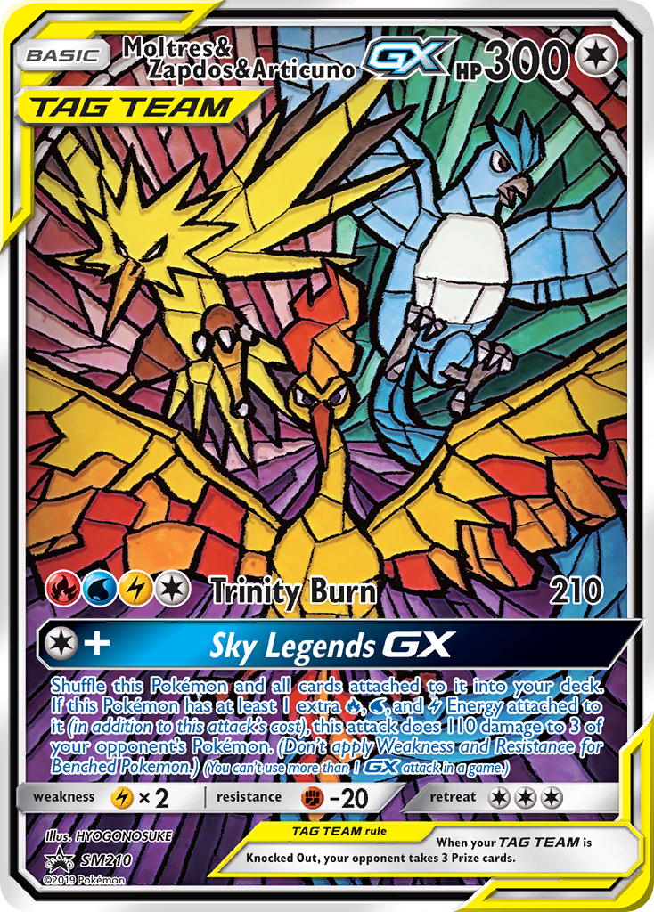 Moltres & Zapdos & Articuno GX (SM210) [Sun & Moon: Black Star Promos] | Game Haven TX