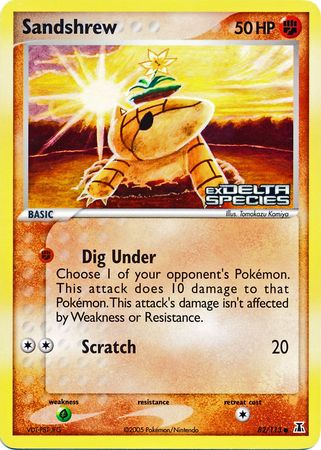 Sandshrew (82/113) (Stamped) [EX: Delta Species] | Game Haven TX