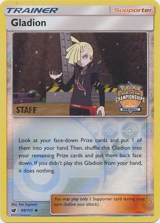 Gladion (95/111) (Regional Championship Promo Staff) [Sun & Moon: Crimson Invasion] | Game Haven TX