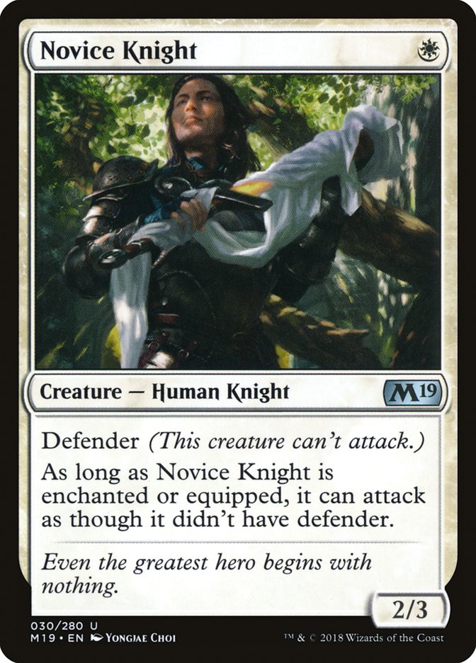 Novice Knight [Core Set 2019] | Game Haven TX