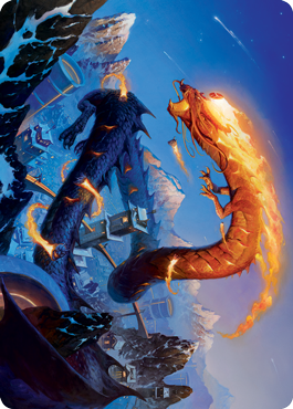 Atsushi, the Blazing Sky 1 Art Card [Kamigawa: Neon Dynasty Art Series] | Game Haven TX