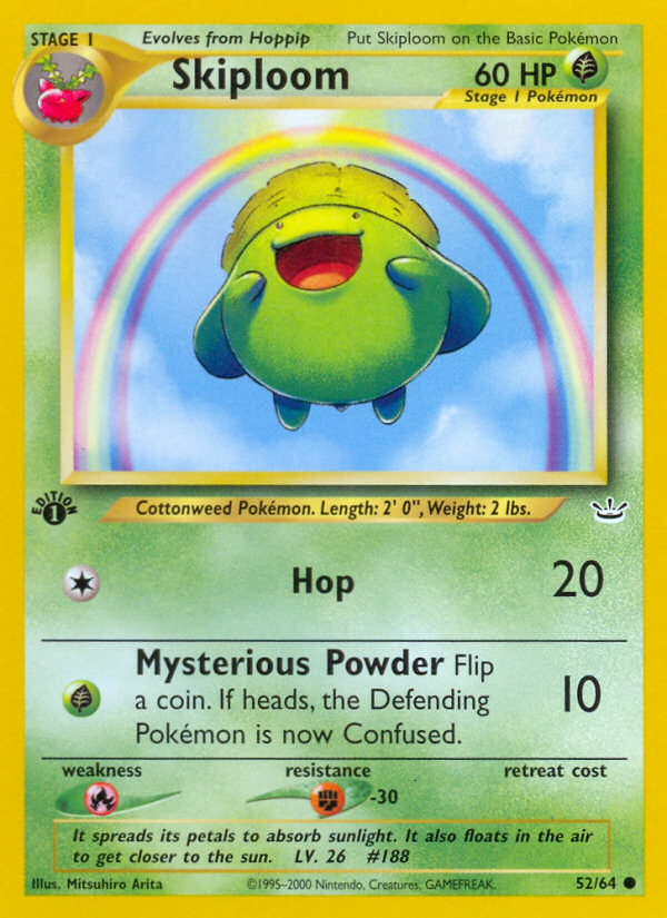 Skiploom (52/64) [Neo Revelation 1st Edition] | Game Haven TX