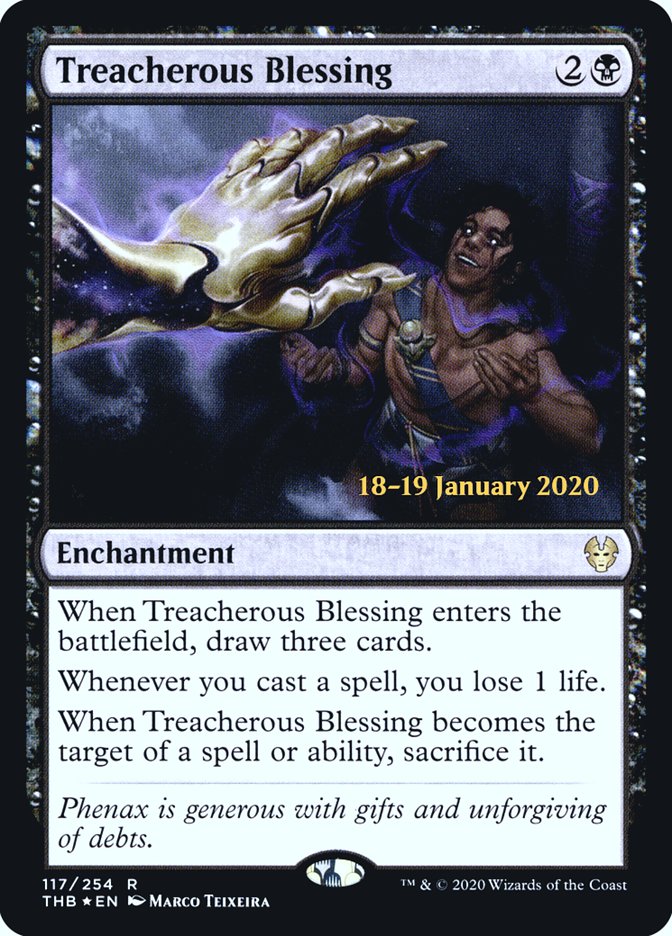 Treacherous Blessing [Theros Beyond Death Promos] | Game Haven TX