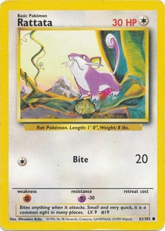 Rattata (61/102) [Base Set Unlimited] | Game Haven TX