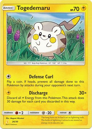 Togedemaru (26/30) [Sun & Moon: Trainer Kit - Alolan Raichu] | Game Haven TX