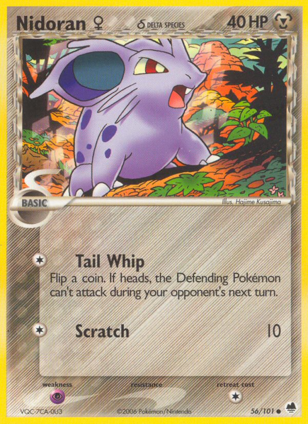 Nidoran (56/101) (Female) (Delta Species) [EX: Dragon Frontiers] | Game Haven TX