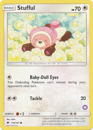 Stufful (110/147) (Deck Exclusive #12) [Sun & Moon: Trainer Kit - Alolan Sandslash] | Game Haven TX