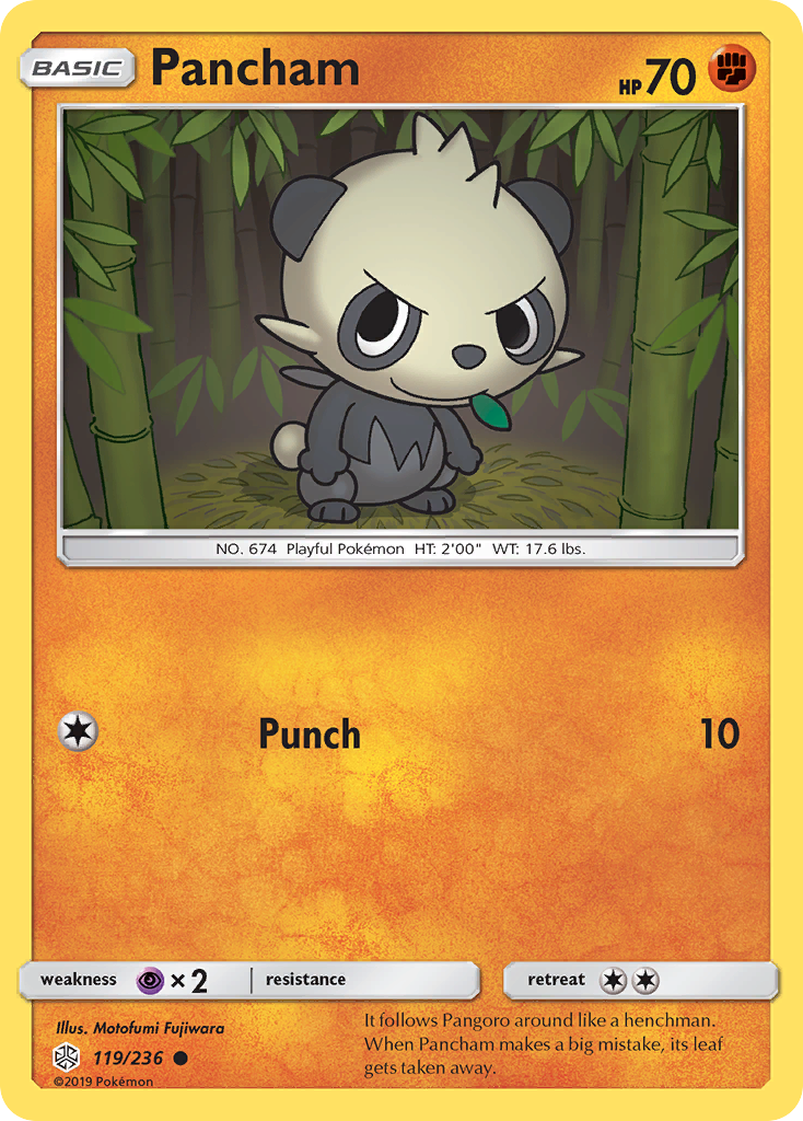 Pancham (119/236) [Sun & Moon: Cosmic Eclipse] | Game Haven TX