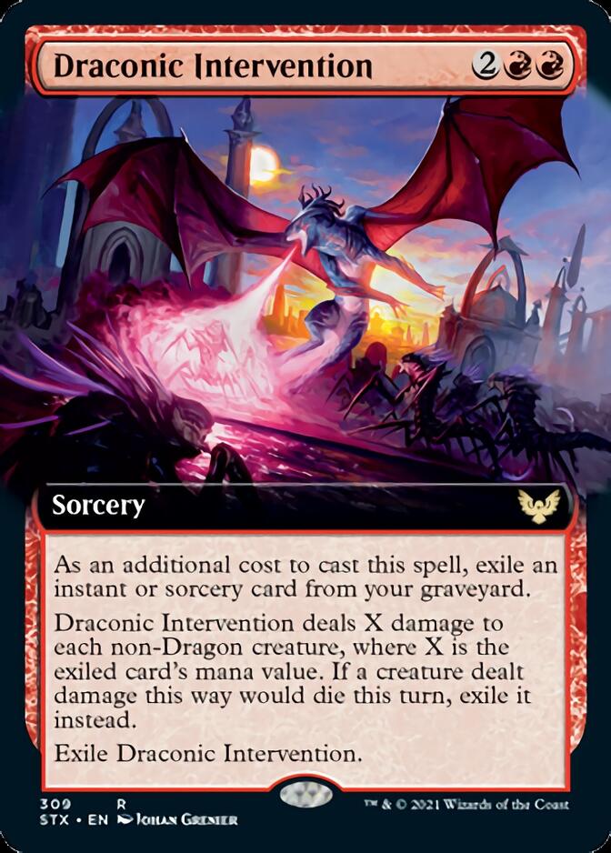 Draconic Intervention (Extended) [Strixhaven: School of Mages] | Game Haven TX