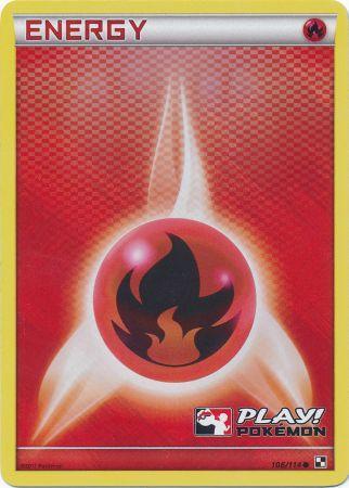Fire Energy (106/114) (Play Pokemon Promo) [Black & White: Base Set] | Game Haven TX