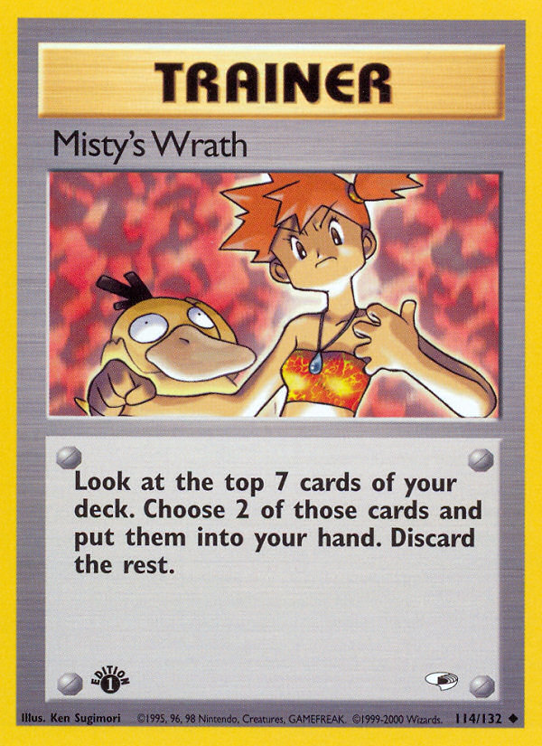 Misty's Wrath (114/132) [Gym Heroes 1st Edition] | Game Haven TX