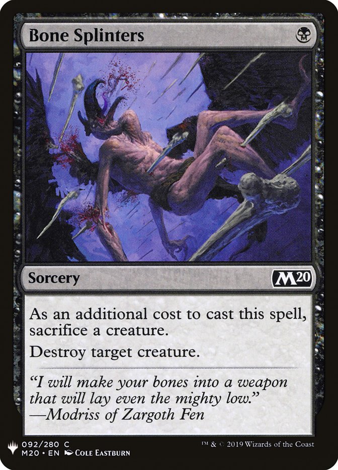 Bone Splinters [Mystery Booster] | Game Haven TX