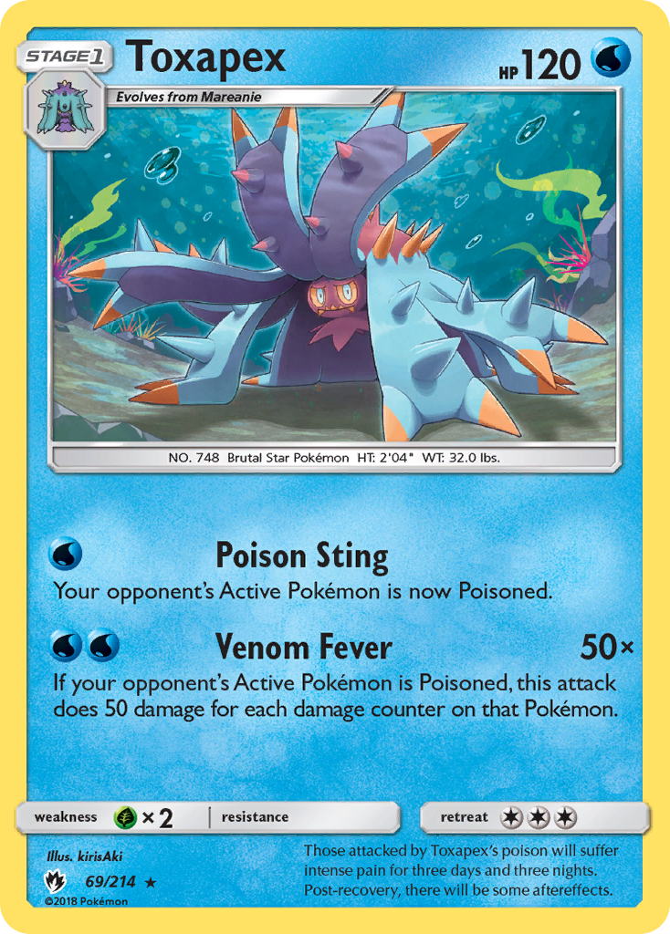 Toxapex (69/214) [Sun & Moon: Lost Thunder] | Game Haven TX