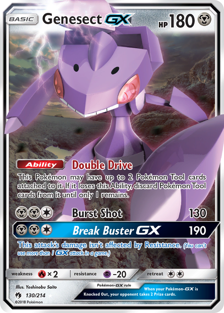 Genesect GX (130/214) [Sun & Moon: Lost Thunder] | Game Haven TX