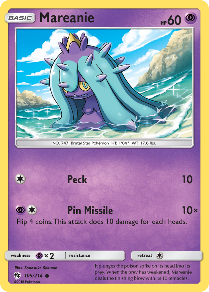 Mareanie (105/214) [Sun & Moon: Lost Thunder] | Game Haven TX
