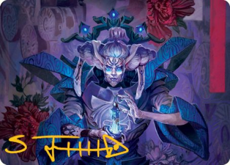 Tameshi, Reality Architect 1 Art Card (Gold-Stamped Signature) [Kamigawa: Neon Dynasty Art Series] | Game Haven TX
