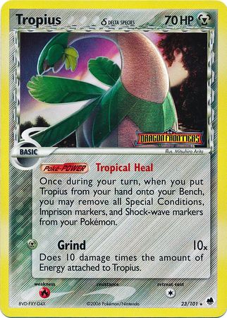 Tropius (23/101) (Delta Species) (Stamped) [EX: Dragon Frontiers] | Game Haven TX