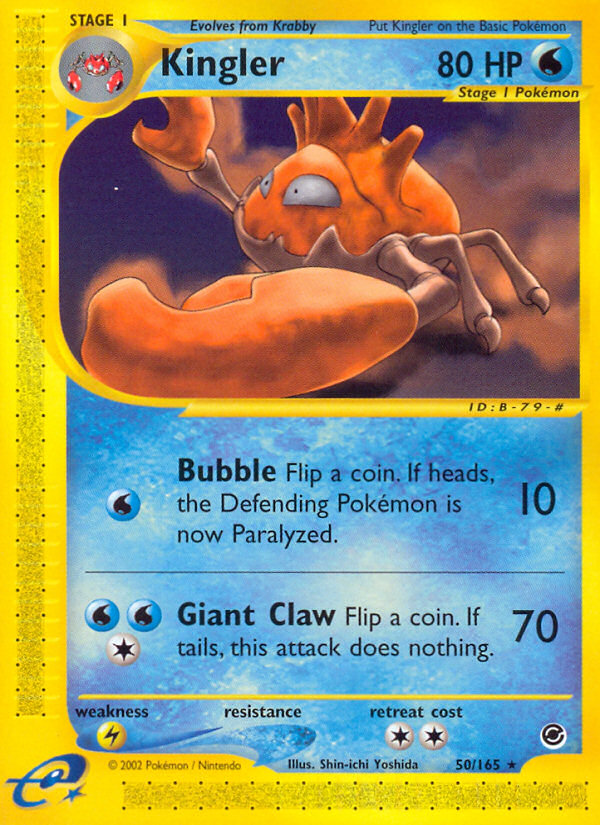 Kingler (50/165) [Expedition: Base Set] | Game Haven TX