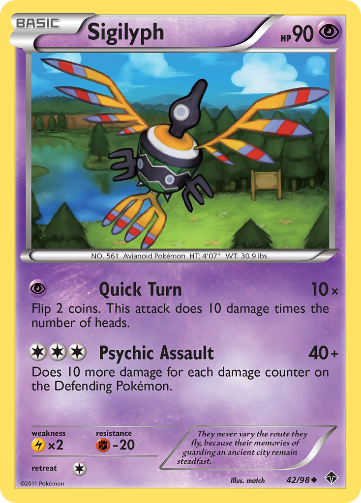 Sigilyph (42/98) [Black & White: Emerging Powers] | Game Haven TX