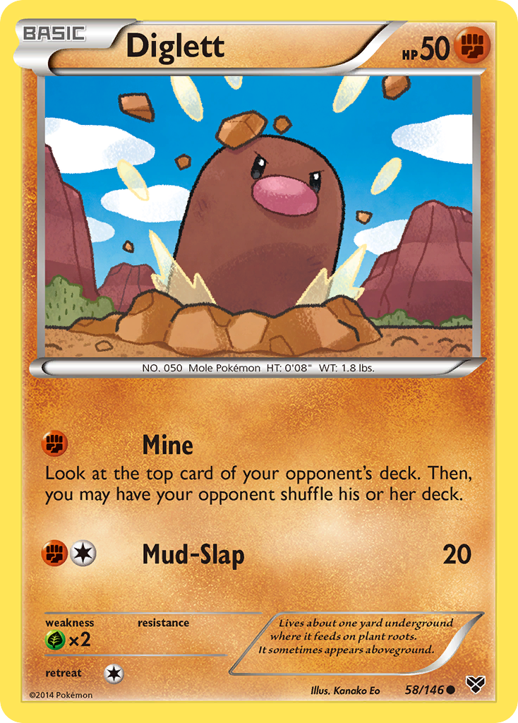 Diglett (58/146) [XY: Base Set] | Game Haven TX