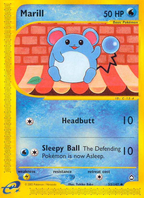 Marill (53/147) [Aquapolis] | Game Haven TX