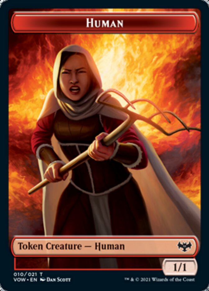 Copy // Human (010) Double-sided Token [Innistrad: Crimson Vow Tokens] | Game Haven TX