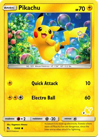 Pikachu (19/68) (Pikachu Stamp #2) [Battle Academy 2020] | Game Haven TX