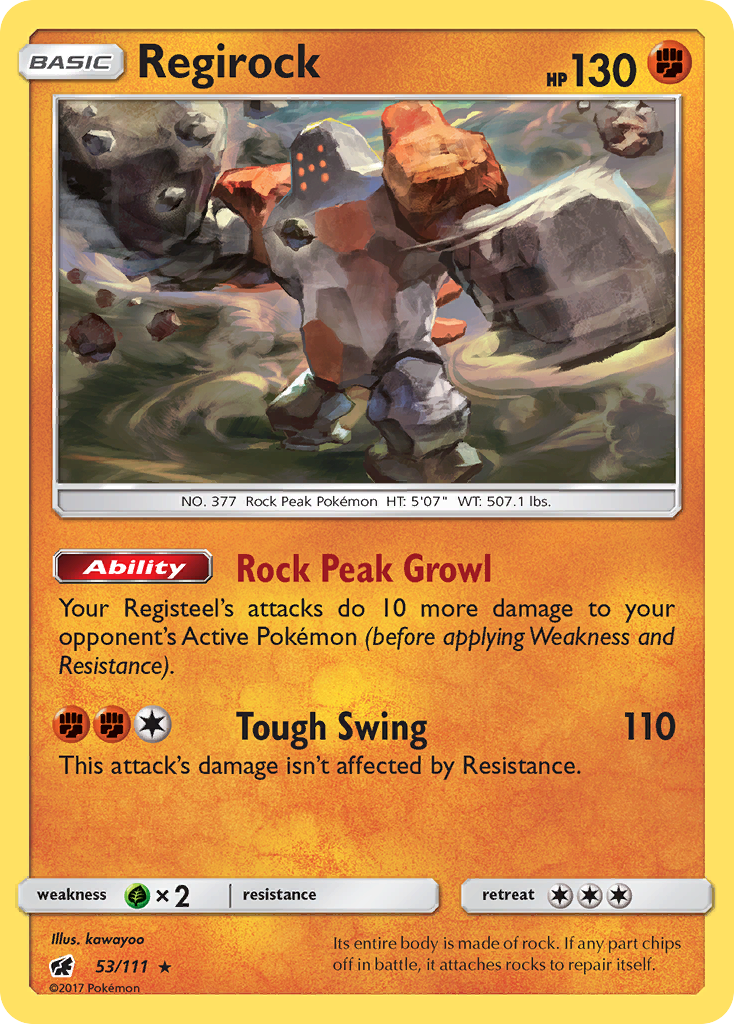Regirock (53/111) [Sun & Moon: Crimson Invasion] | Game Haven TX