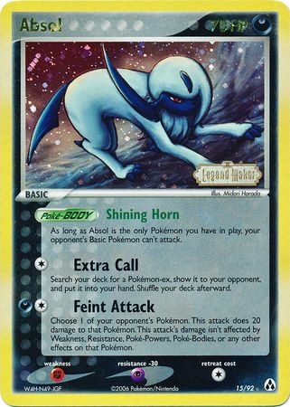 Absol (15/92) (Stamped) [EX: Legend Maker] | Game Haven TX
