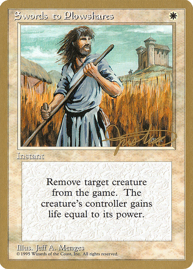 Swords to Plowshares (Mark Justice) [Pro Tour Collector Set] | Game Haven TX