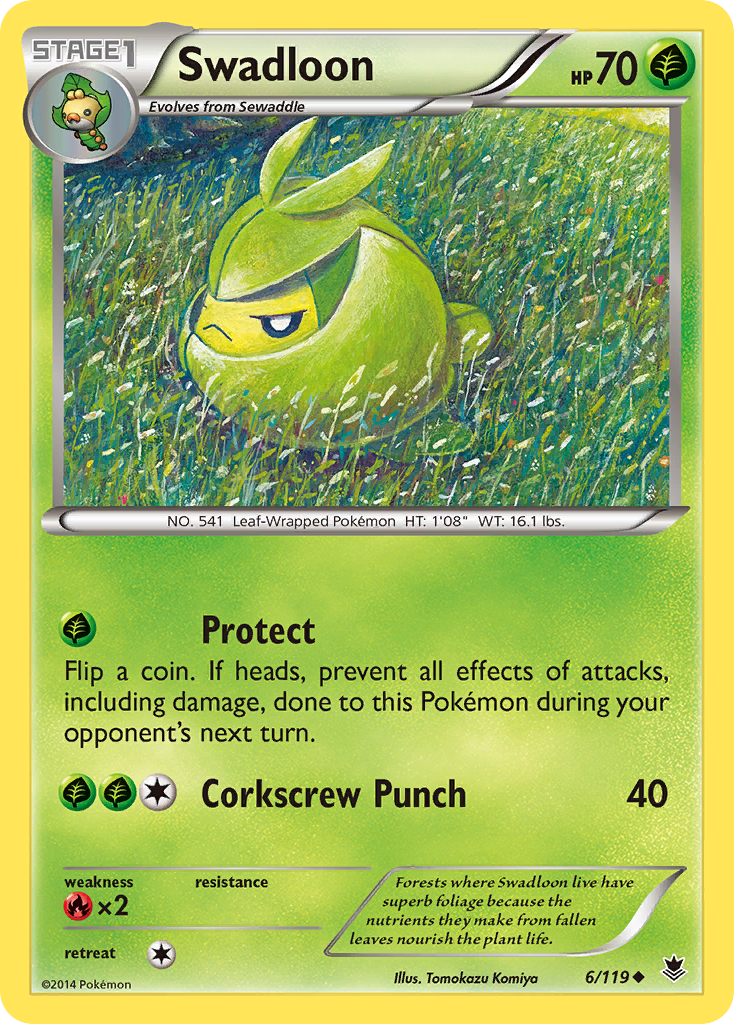 Swadloon (6/119) [XY: Phantom Forces] | Game Haven TX