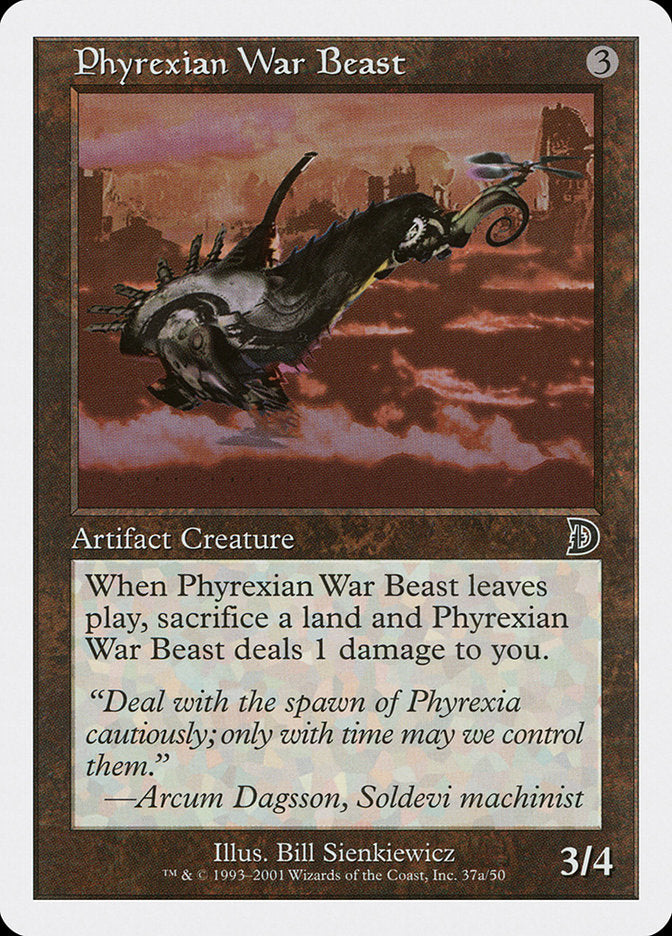 Phyrexian War Beast (Signature on Left) [Deckmasters] | Game Haven TX
