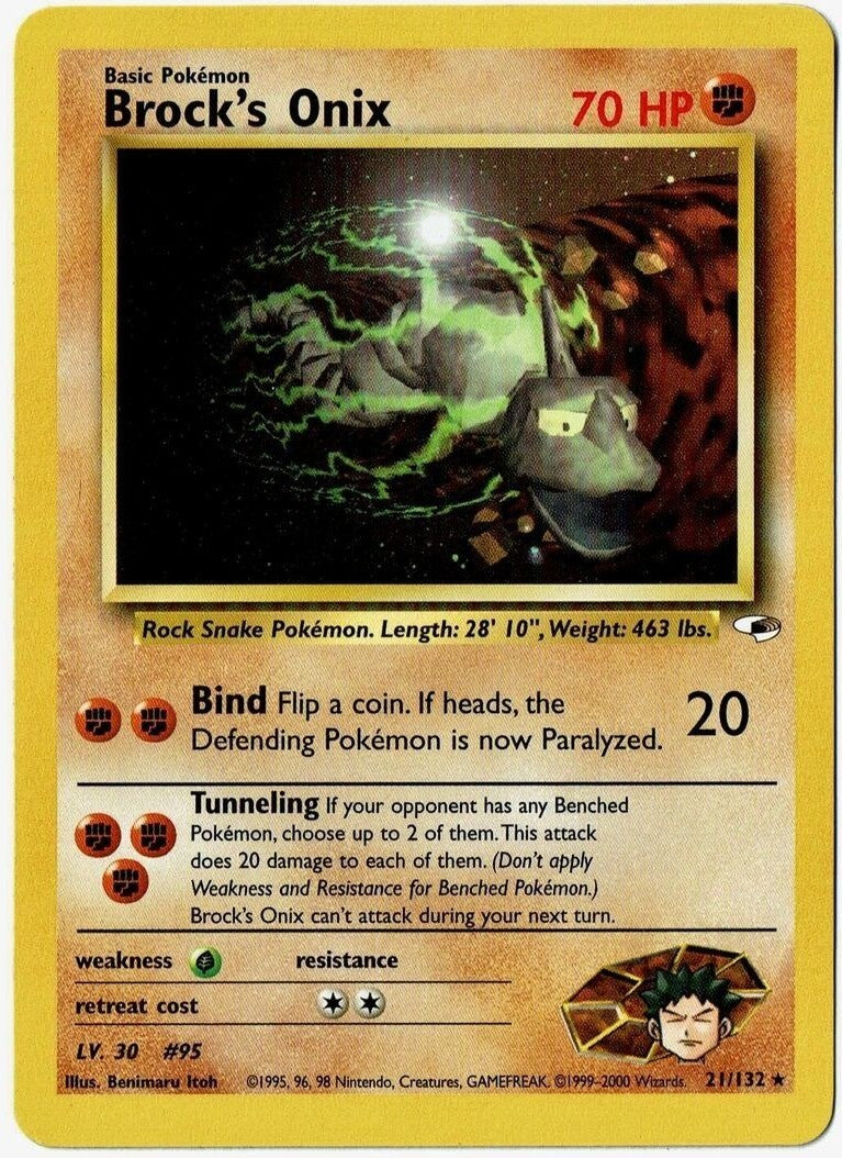 Brock's Onix (21/132) [Gym Heroes Unlimited] | Game Haven TX