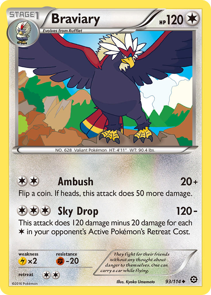Braviary (93/114) [XY: Steam Siege] | Game Haven TX