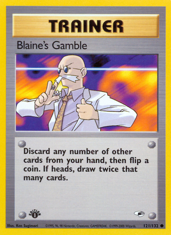 Blaine's Gamble (121/132) [Gym Heroes 1st Edition] | Game Haven TX