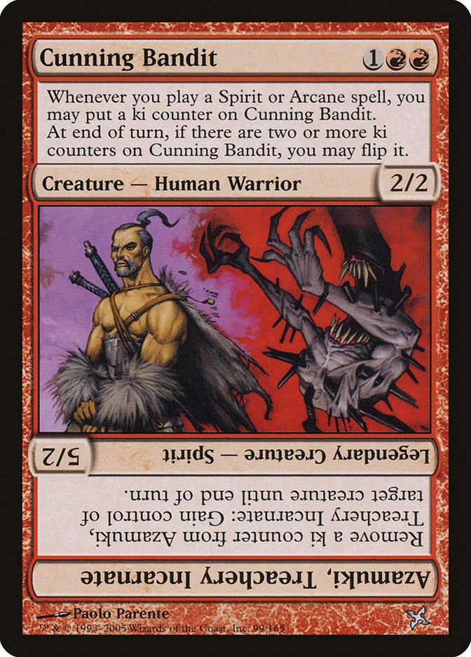 Cunning Bandit // Azamuki, Treachery Incarnate [Betrayers of Kamigawa] | Game Haven TX