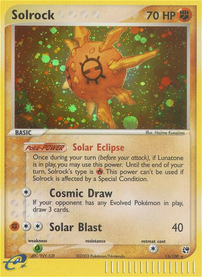 Solrock (13/100) [EX: Sandstorm] | Game Haven TX