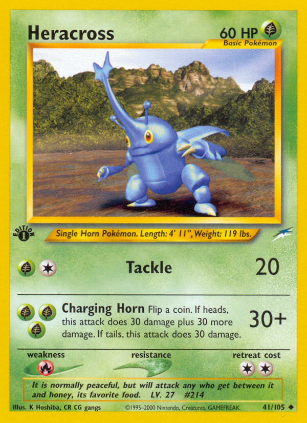 Heracross (41/105) [Neo Destiny 1st Edition] | Game Haven TX