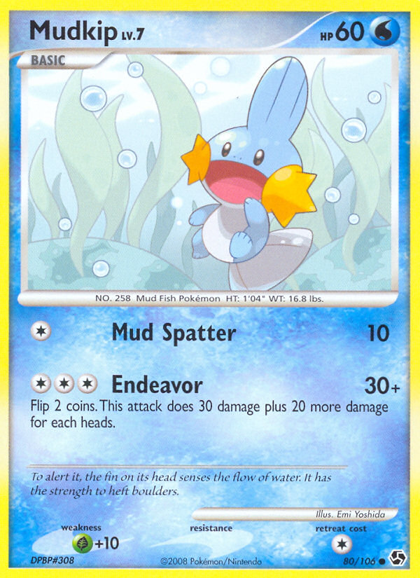Mudkip (80/106) [Diamond & Pearl: Great Encounters] | Game Haven TX