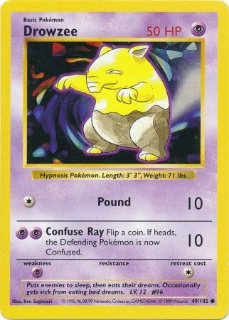Drowzee (49/102) [Base Set Shadowless Unlimited] | Game Haven TX