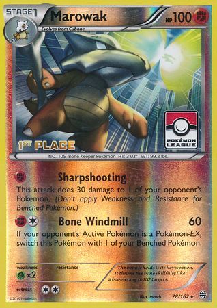 Marowak (78/162) (League Promo 1st Place) [XY: BREAKthrough] | Game Haven TX