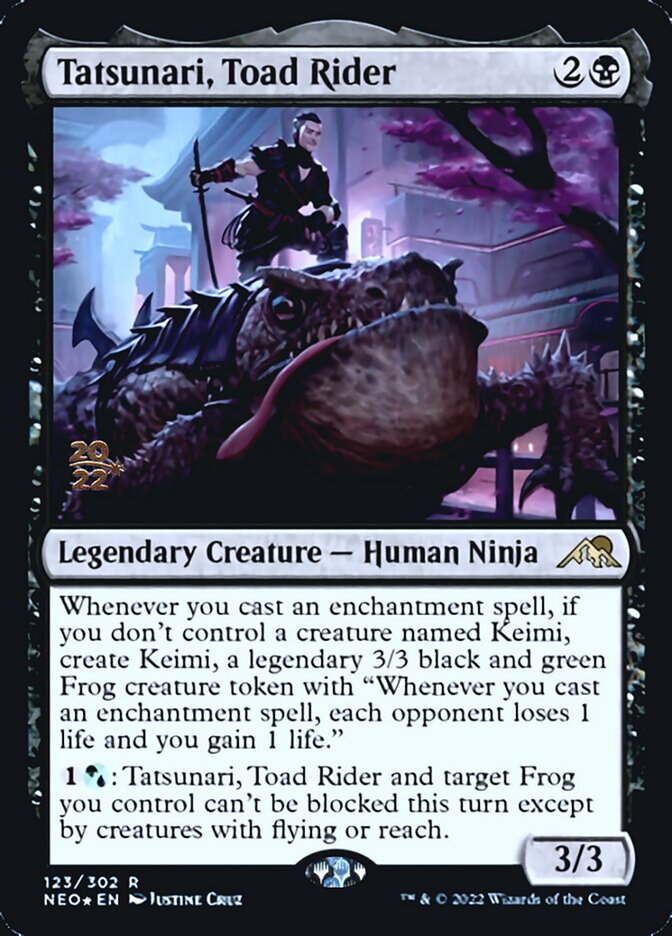 Tatsunari, Toad Rider [Kamigawa: Neon Dynasty Prerelease Promos] | Game Haven TX