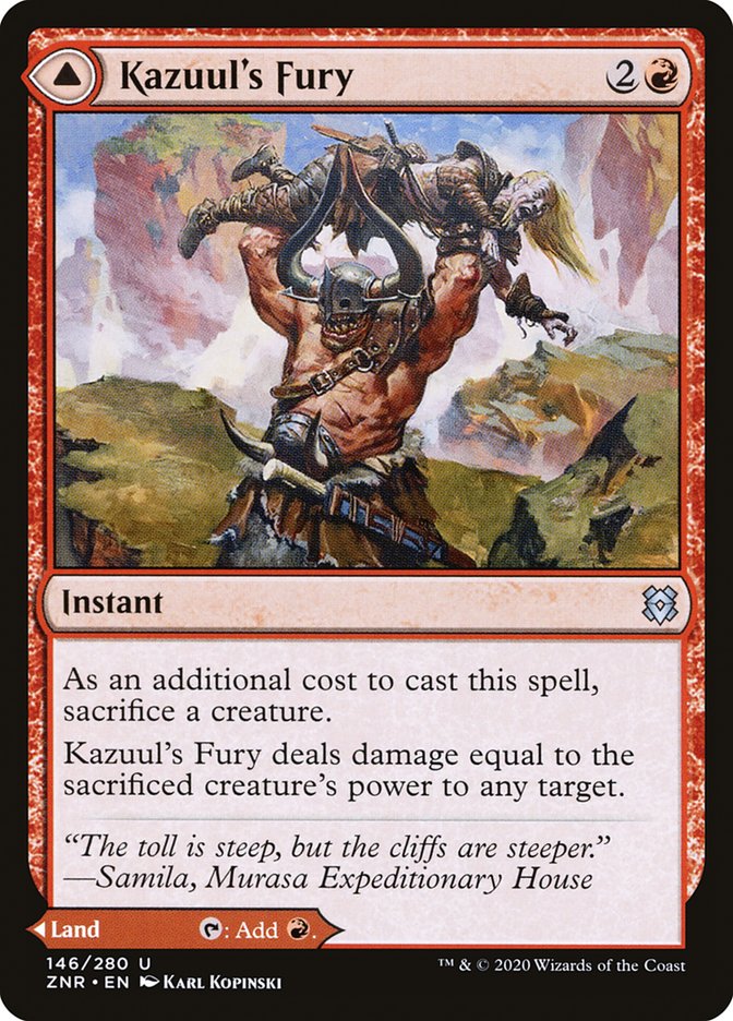 Kazuul's Fury // Kazuul's Cliffs [Zendikar Rising] | Game Haven TX